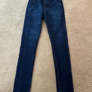 Fashion Nova Women's Dark Blue Skinny Jeans